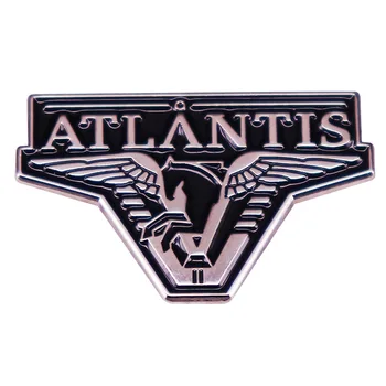 XM-забавный значок Stargate Atlantis, значки для одежды, рюкзака, металлические аксессуары