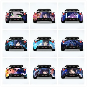 Yelan (Genshin Impact) Автомобильные наклейки на заднюю панель автомобиля, креативная наклейка с мультяшным изображением автомобиля, изменение внешнего вида кузова