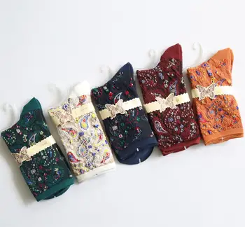 YoYiKamomo Новейший Удобный Винтажный хлопчатобумажный носок 2018 Original National Wind Осень Весна Высококачественные носки Mori Girl