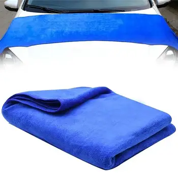 Автомобильное полотенце 60 x 160 см для чистки кузова автомобиля, мягкая ткань для сушки, Двухслойные чистые тряпки, полотенца для стирки из микрофибры, Автоаксессуары
