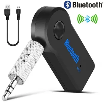 Автомобильный Bluetooth-передатчик Bluetooth AUX Мини-аудиоприемник 3,5 мм Разъем громкой связи Bluetooth Автомобильный комплект Музыка Aux Bluetooth Адаптер
