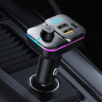 Автомобильный Комплект FM-Передатчик Bluetooth 5,0 Громкой Связи Аудио MP3-Плеер QC3.0 PD 25 Вт Супер Быстрое Зарядное Устройство Автоматический FM-Модулятор