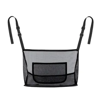 Автомобильный сетчатый карман, держатель для сумочки между сиденьями, для спинки автомобильного сиденья, сетчатый органайзер для хранения водителя, сетчатый чехол, черный