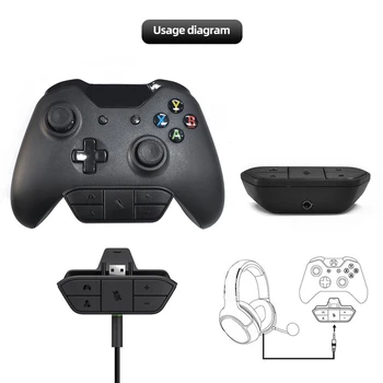 Адаптер для наушников, конвертер, USB-соединение, аудиоусилитель, Регулируемый микрофон, адаптер для микрофона для игрового контроллера Xbox One