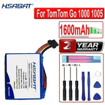 Аккумулятор HSABAT 1600mAh AHL03711018, VF1C для TomTom Go 1000, 1000 Live, 1005, 2405M, 2405T, Go Live 2050, 2050 World 4CQ02