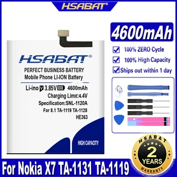 Аккумулятор HSABAT HE363 HE362 4600 мАч для Nokia X7 TA-1131 TA-1119 /8.1 Батареи TA-1119 TA-1128
