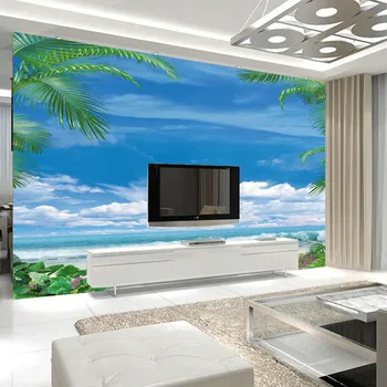 бейбеханг Прохладный океан простой 3D Стереоскопический Марш большая комната стена гостиная диван телевизор фон бумажная стена papel de parede