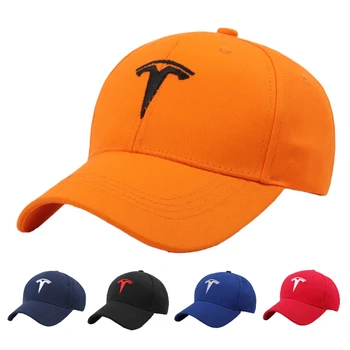 Бейсболки для автомобиля с логотипом Tesla Модная Вышивка Высококачественная Мужская Гоночная Солнцезащитная Шляпа Snapback Спорт на открытом воздухе Бег Гольф Унисекс