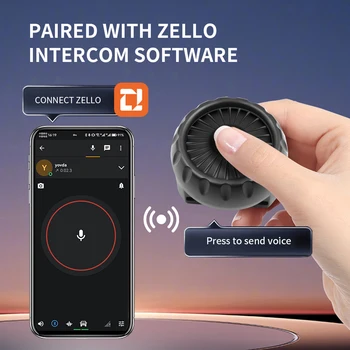 Беспроводная Bluetooth Кнопка Громкой связи PTT Walkie Talkie для Android с Низким Энергопотреблением для Zello Work Беспроводной Микрофон Динамик