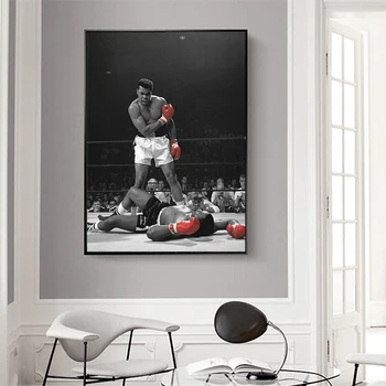 Боксер Мухаммед Али (Muhammad Ali) Художественное изображение, украшение плаката, Настенная живопись, принты, украшение для гостиной, живопись