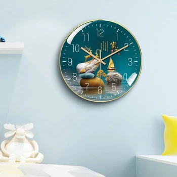 Большие настенные часы современного нового круглого дизайна, бесшумные украшения для гостиной, прихожей, Электронные цифровые часы Reloj De Pared