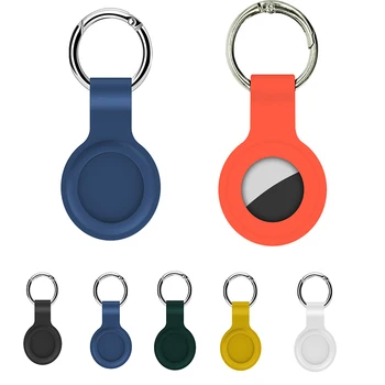 Брелок для ключей Airtag Case и кожаный держатель Airtag Защитный чехол-трекер с кольцом-петлей для ключей для Apple AirTags