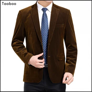 Бренд Taoboo, весенне-осенняя однотонная мужская куртка, повседневные пальто, деловой стиль, офисные блейзеры с ворсистым покрытием, классический винтажный костюм 1980-х годов