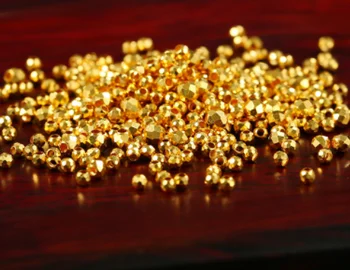 бусины из настоящего золота 999 пробы ювелирные изделия из чистого золота 24 к 3d золотые бусины маленькие бусины 2 мм 3 мм