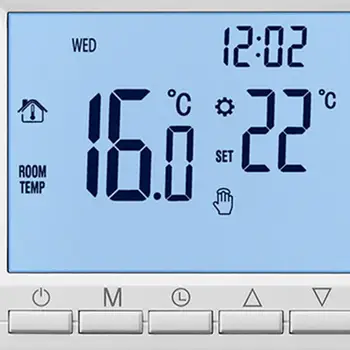 Бытовой термостат Smart с подсветкой ЖК-дисплей с большим экраном Настенный Регулятор температуры комнатного отопления Товары для дома