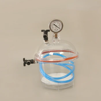 Вакуумная сушилка для пластика диаметром 1 шт 150 мм Лабораторный осушитель Сушилка для хранения вакуумной сушки Двойной клапан с манометром