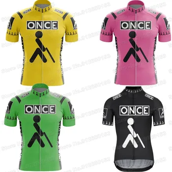 Велосипедная Майка 2022 Once с коротким рукавом в стиле Ретро, Желтая, Розовая, Зеленая, Черная, Белая, Велосипедная Одежда, Винтажные рубашки для шоссейных велосипедов, велосипедные топы