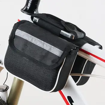 Велосипедная сумка со светоотражающей полосой, велосипедная сумка с верхней трубкой, Противоударная велосипедная сумка 3-в-1, передняя балка, верхняя труба, седельная сумка, аксессуары для велосипеда