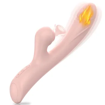 Вибратор для женской мастурбации, сосущий клитор, секс-игрушки second tide AV, 10-частотный сильный удар, 3 скорости сосания, нагрев одной кнопкой