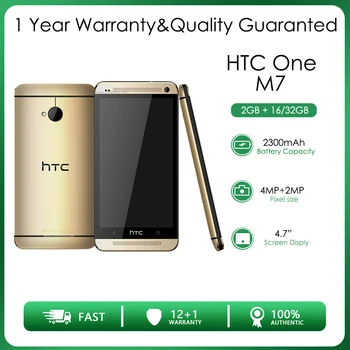 Восстановленный HTC One M7 разблокирован 16 ГБ/32 ГБ 2 ГБ оперативной памяти, четырехъядерная камера заднего вида 4G LTE 4 МП 4,7 
