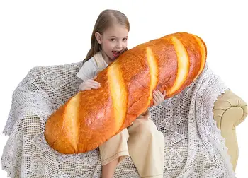 Вставка в форме хлеба с 3D-моделированием, мягкая подушка для поясницы, плюшевая мягкая игрушка в подарок на день рождения