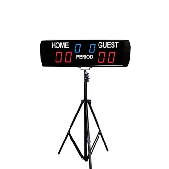 Высококачественное баскетбольное табло портативные цифровые светодиодные электронные часы для настольного тенниса с подставкой