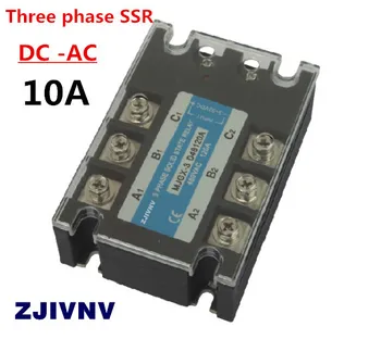 Высококачественное трехфазное твердотельное реле 3-32 В постоянного тока, управляющее 90 ~ 480 В переменного тока, 10A 3-фазное реле SSR 12V (ZG33-310B)