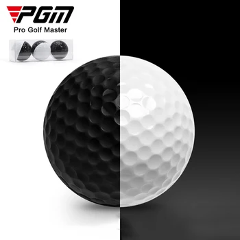 Двухцветная трехуровневая клюшка для гольфа PGM, тренировочная игра, черно-белый мяч, визуальное направление вращения Q026