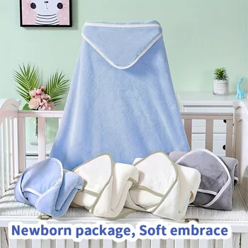 Детское банное полотенце, детское полотенце для новорожденных с капюшоном, детские полотенца из кораллового флиса, одеяло, халат для новорожденных, детские вещи для младенцев