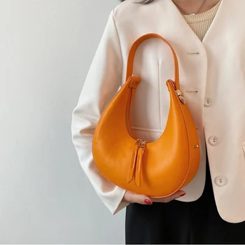 Дизайнерские однотонные сумки через плечо для женщин, кожаные женские сумки, Новый тренд 2023 года, Весенние модные сумки и кошельки