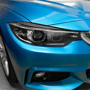 Для BMW 4-серии F32 F33 F36 2014-2020 Крышка передней фары Декоративная полоска Накладка для бровей Наклейка из углеродного волокна