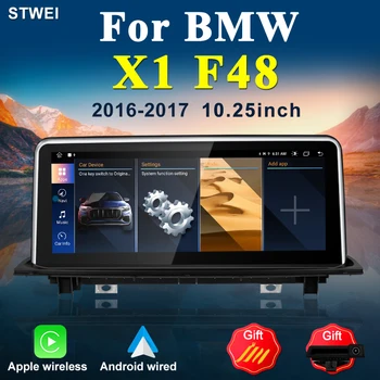 Для BMW X1 F48 2016-2017 NBT 10,25-дюймовый автомобильный Bluetooth Carplay Стерео радио 4G WIFIGPS Навигация Мультимедиа Видео