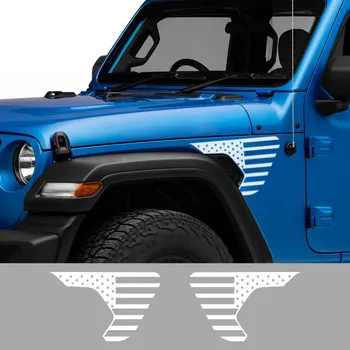 Для Jeep Gladiator JT Пикап Вентиляционные Наклейки На Крыло Грузовика Графика Декор Флага США Наклейки На Виниловую Обложку Автомобиля Наклейка Автоаксессуары