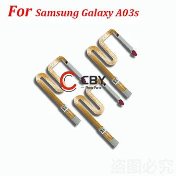 Для Samsung Galaxy A03s Кнопка с датчиком отпечатков пальцев, выключатель питания, гибкий кабель, запасные части для ремонта