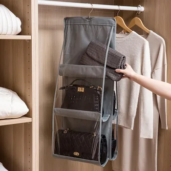 Для шкафа-купе Прозрачная сумка для хранения Подвесная сумка-органайзер Дверца с вешалкой Сумка Настенная Прозрачная Сумка для разной обуви