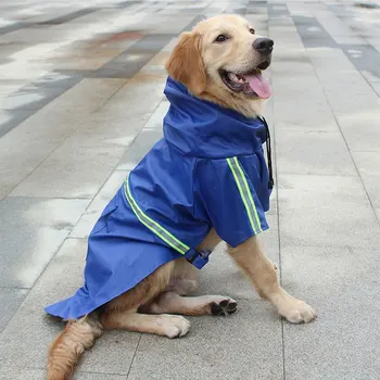 Дождевик для маленьких средних и крупных собак, Непромокаемый дождевик, Уличная Светоотражающая одежда для домашних животных, пальто