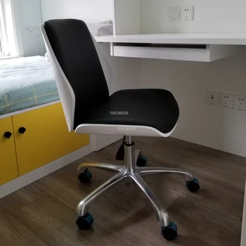 Европейский офисный стул с деревянной спинкой, Кожаные офисные стулья для отдыха, поворотный Компьютерный стул, Офисная мебель, домашний Геймерский стул