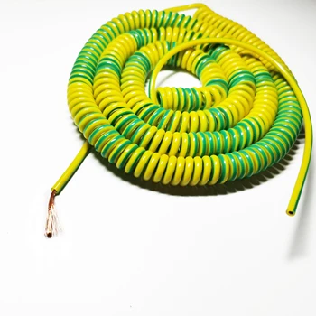 желто-зеленый спиральный кабель заземления PDC с 1 сердечником * 2,5.0мм2