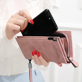 Женская длинная минималистичная сумочка с застежкой-молнией в японском и корейском стиле, студенческий кошелек