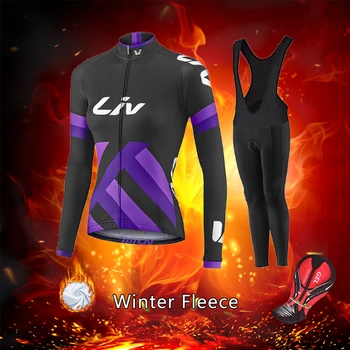 Женская зимняя одежда для велоспорта, теплый костюм 2023, комплект джерси для шоссейного велосипеда из теплого флиса, MTB Комплект, женская велосипедная одежда, профессиональная одежда для велоспорта