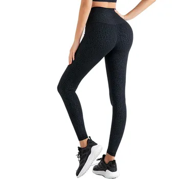 Женская Спортивная одежда Для бега, Леггинсы для йоги, Глянцевые черные женские брюки для йоги с улучшенными бедрами, Одежда для йоги, Брюки для йоги, женские брюки