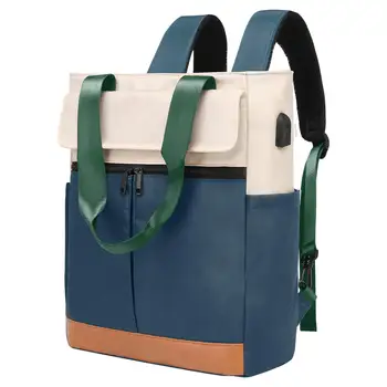 Женская сумка-тоут с откидным верхом для ноутбука, рюкзак для колледжа, школьная дорожная повседневная сумка Подходит для 15,6-дюймового ноутбука