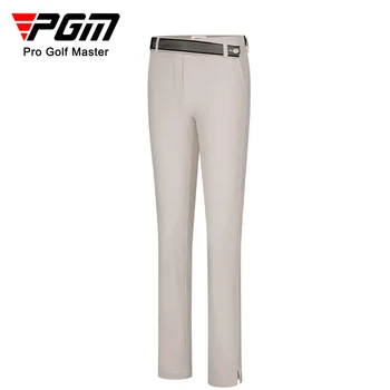Женские брюки для гольфа PGM, летние облегающие брюки, высокоэластичный сетчатый пояс, одежда для гольфа для женщин KUZ145