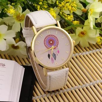 Женские повседневные часы Модные кварцевые часы с цветочным принтом 