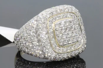 Женское кольцо из 18-каратного золота S925 с серебряным покрытием и бриллиантами, мужские и женские ювелирные изделия, Кольцо в подарок