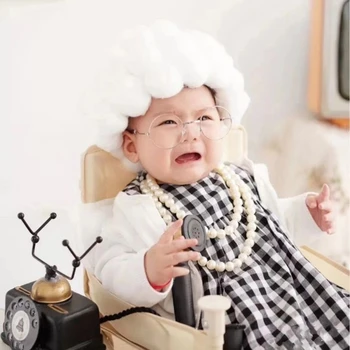 Забавный костюм новорожденного на сотый день для фотосъемки, одежда для маленьких девочек, одежда для бабушки, наряды