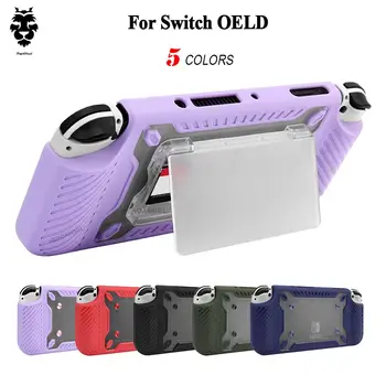 Защитный чехол для Nintendo Switch OLED Защитный TPU + PC со слотом для карт Задняя крышка для игровой консоли NS Switch OLED Shell Cas