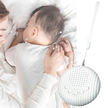 Звуковая машина с белым шумом, портативная машина для сна ребенка, 10 успокаивающих звуков, Регулируемая громкость, встроенный аккумулятор USB