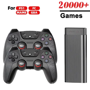 Игровые приставки 4K Консоль H9 128 Гб Двойной проводной контроллер 20000 игр 32 ГБ 64 ГБ ретро-игр для PS1 GBA Прямая поставка