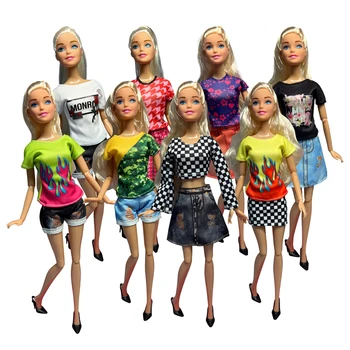 Игрушки, кукольная одежда, комплект мини-юбок для куклы Барби 30 см